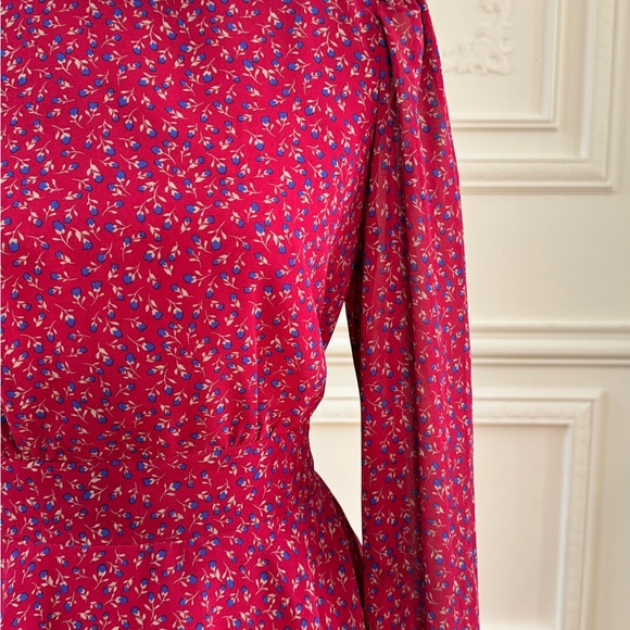 Elegant Pink Floral Women's Dress - Picture 4 of 4